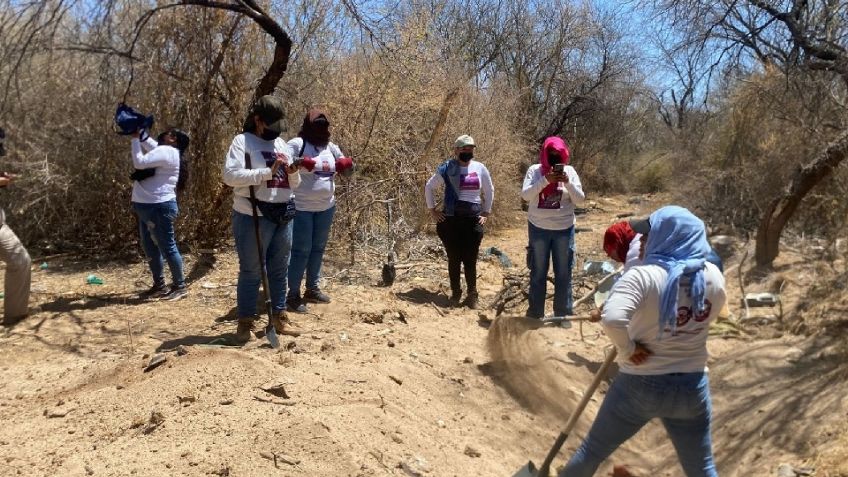Madres buscadoras de Sonora encuentran dos cuerpos sin vida en área despoblada de Hermosillo