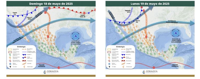 Pronóstico del clima para el fin de semana. Foto: Conagua
