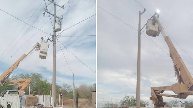 Alumbrado público mejora en las colonias; cambian 195 luminarias en Guaymas