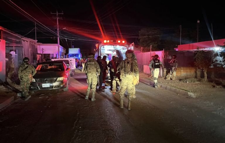 Balacera en Ciudad Obregón moviliza a las autoridades. Foto: Facebook