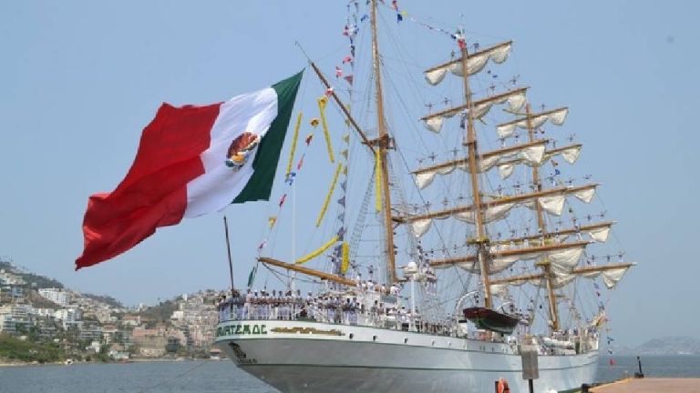 Semar anuncia retorno a México del personal naval del Buque Escuela Cuauhtémoc