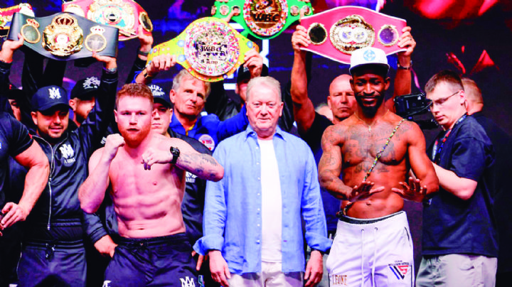 ¡Hay tiro en Arabia Saudita!  Saúl ‘Canelo’ Álvarez y William Scull cumplen con el peso