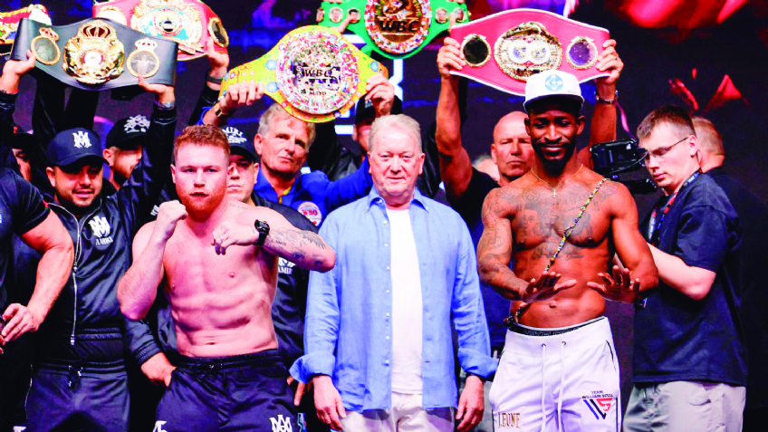 ¡Hay tiro en Arabia Saudita!  Saúl ‘Canelo’ Álvarez y William Scull cumplen con el peso