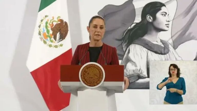 En la imagen, la presidenta Claudia Sheinbaum en la conferencia 'Mañanera del Pueblo'. Foto: Facebook