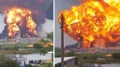 Foto ilustrativa de la nota titulada VIDEO: Se registra tremenda explosión e incendio en planta de combustible en Nuevo León