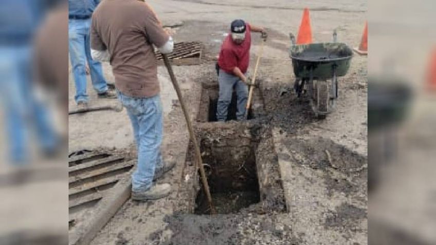 Trabaja Ayuntamiento de Cajeme en la limpieza de drenajes pluviales