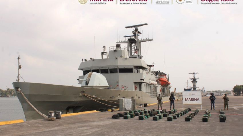 Harfuch confirma golpe al narco: Decomisan más de una tonelada de cocaína en costas de Michoacán