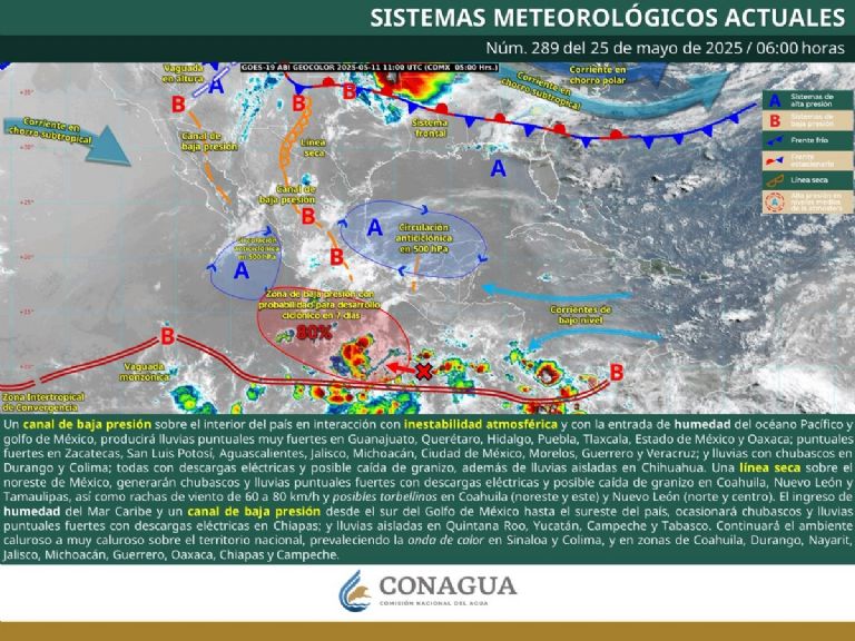 Clima en México para HOY domingo 25 de mayo. Foto: Conagua