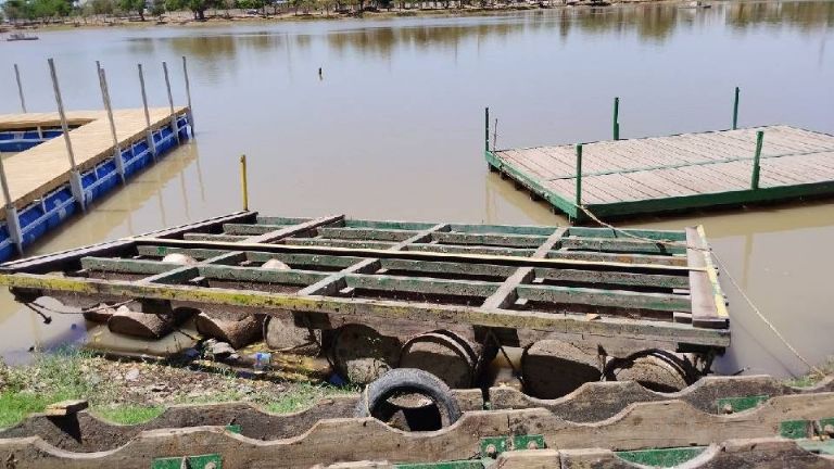 Lamentan el retiro del muelle flotante de la Laguna del Náinari en Ciudad Obregón