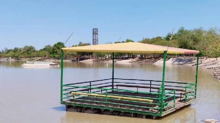 Lamentan el retiro del muelle flotante de la Laguna del Náinari en Ciudad Obregón