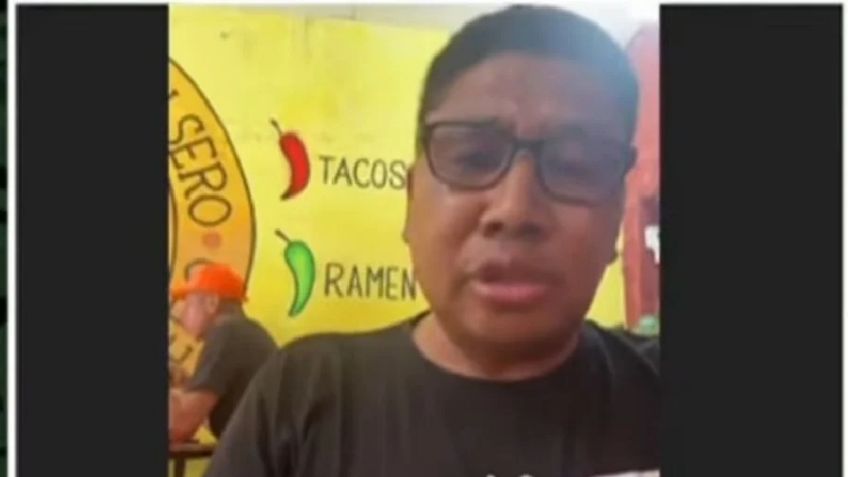 Gildardo Pérez Gabino legisla desde una taquería mientras promueve el voto en Veracruz