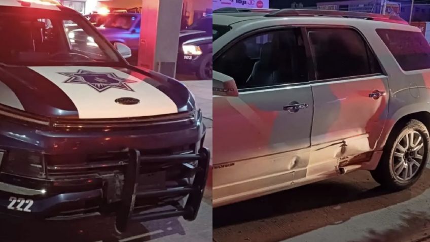Patrulla de la Policía Municipal protagoniza accidente en el Centro de Ciudad Obregón