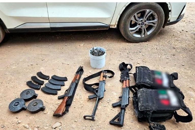 Fueron aseguradas armas a los sicarios de Los Chapitos tras detencion