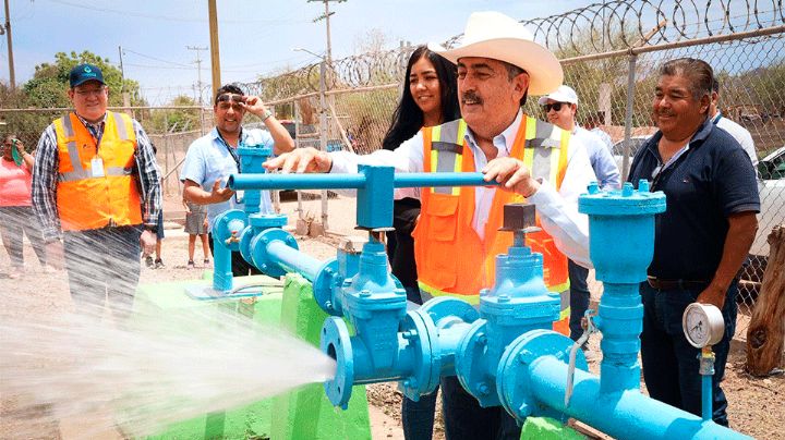 Cajeme: A través de un pozo, llevan autoridades agua potable a vecinos de Yucuribampo