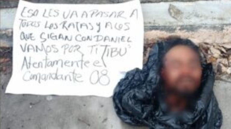 Cabeza humana con narcomensaje es localizada por vecinos de barrio San Antonio en Ixtepec