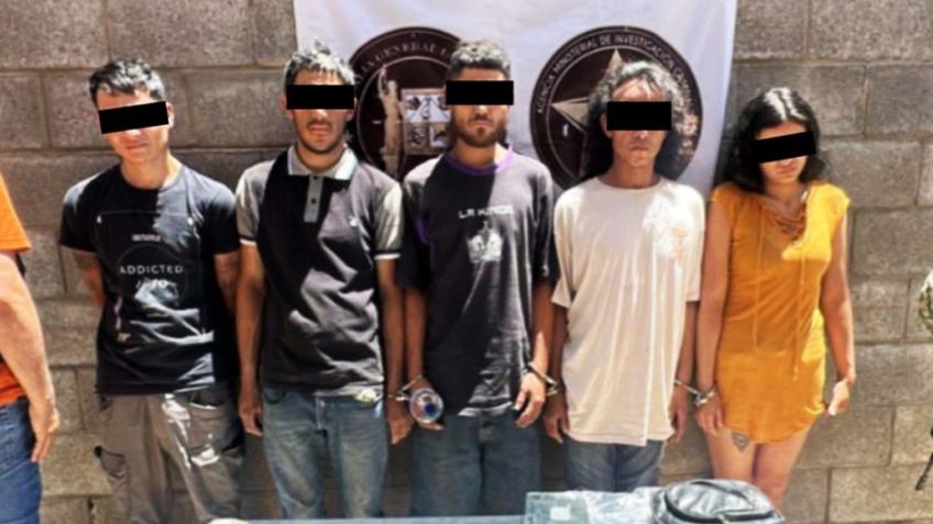 Arrestan a mujer y cuatro hombres, acusados de vender narcóticos al norte de Hermosillo