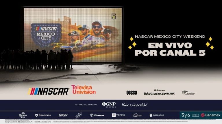 la Nascar 2025 será transmitita en televisión abierta por canal 5