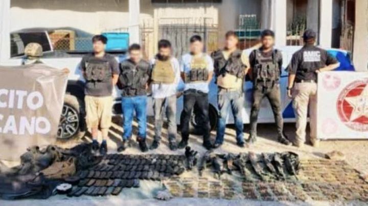 Caen seis miembros de banda criminal al norte de Sonora; le incautan armas de alto poder