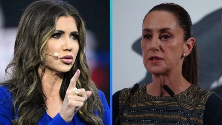 Kristi Noem acusa a Claudia Sheinbaum de alentar las protestas de migrantes mexicanos en Los Ángeles