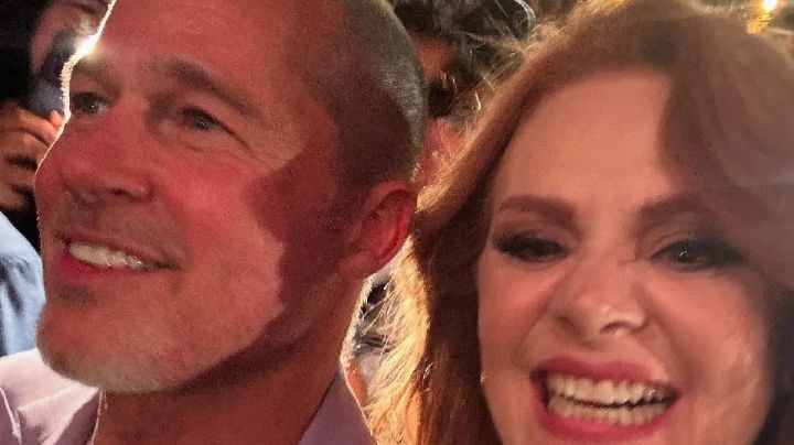 Erika Buenfil revela momentos previos a su foto con el actor Brad Pitt en CDMX