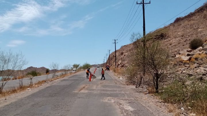 Los trabajos de rehabilitación de la carretera Guaymas – Empalme siguen en marcha