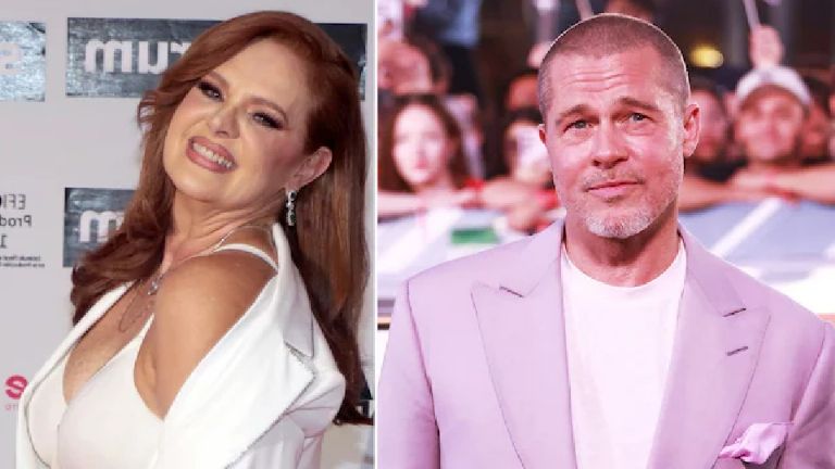 Erika Buenfil revela momentos previos a su foto con el actor Brad Pitt en CDMX