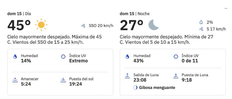 Clima en Hermosillo para HOY domingo 15 de junio. Foto: Conagua