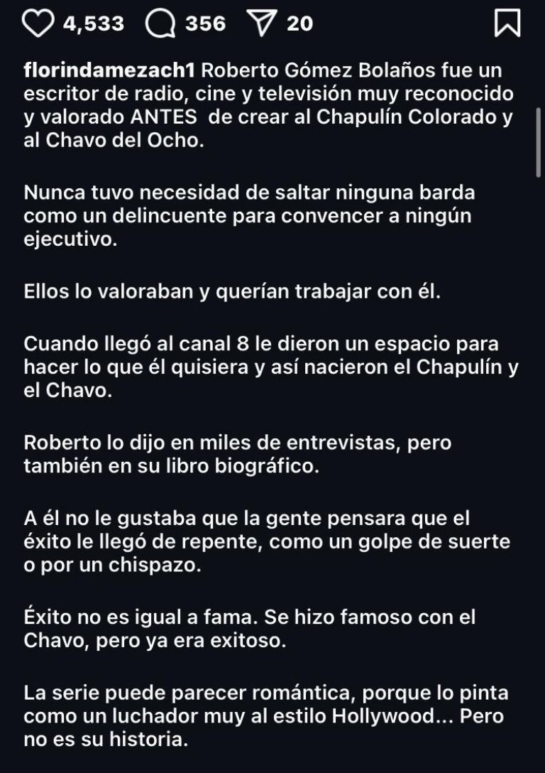 Publicación de Florinda Meza 