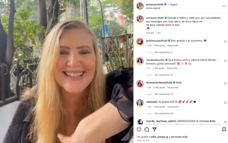 Anna Ciocchetti confirma problemas de salud