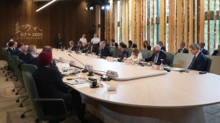 Claudia Sheinbaum defiende migrantes y propone Cumbre por el Bienestar en cumbre del G7