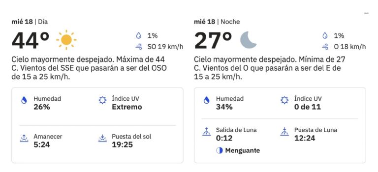 Clima en Hermosillo para HOY miércoles 18 de junio. Foto: Conagua