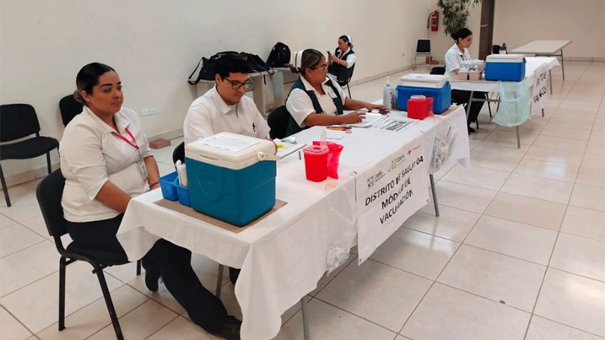 Baja afluencia de personas para vacunarse contra el sarampión en Cajeme, Sonora