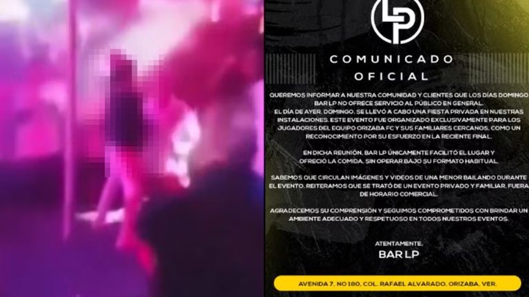 Bar clausurado tras video viral de menor bailando durante evento del Orizaba FC