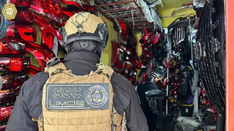 SSC: cae 'El Raider' en operativo y aseguran 81 toneladas de autopartes robadas en CDMX