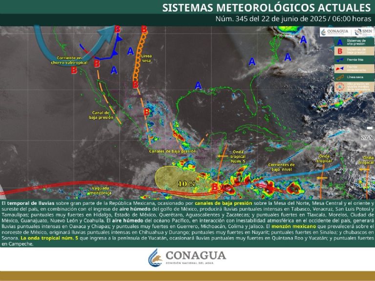 Así será el clima en México este domingo. Foto: Conagua