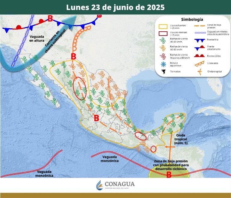 Clima en Sonora HOY domingo 22 de junio. Foto: Conagua