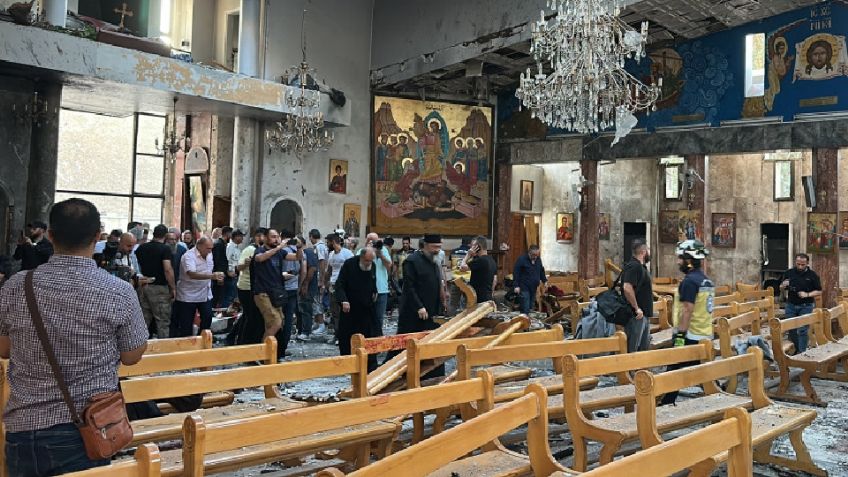 Ataque suicida en iglesia cristiana de Damasco deja 22 muertos y 63 heridos en Siria
