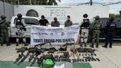 Foto ilustrativa de la nota titulada SSPC captura a 11 integrantes de ‘Los Mayos’ y decomisa arsenal de armas y vehículos blindados