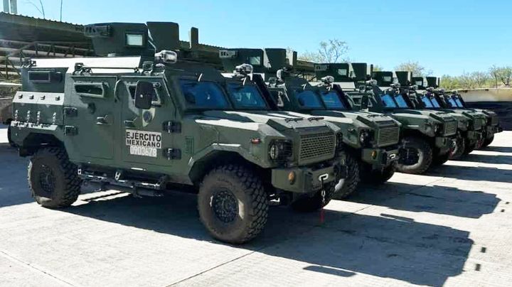 Refuerzan seguridad en Nogales: Llegan cinco vehículos blindados del Ejército Mexicano