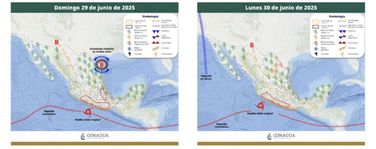 Así será el clima los últimos días de junio 2025. Foto: Conagua