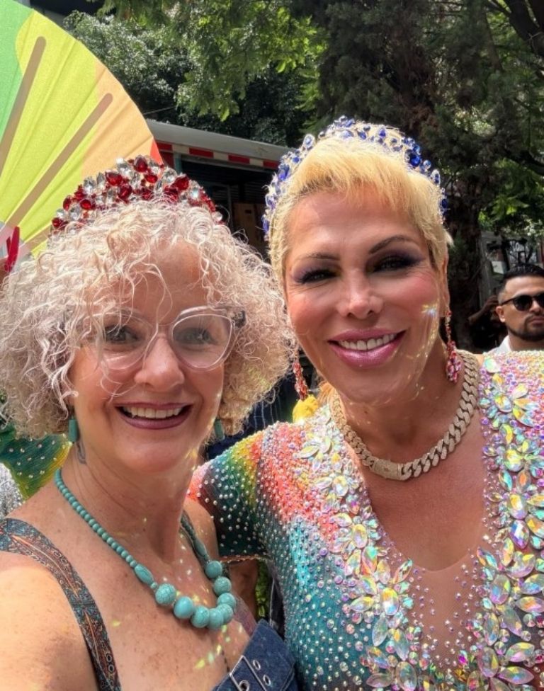 Crista Montes en la marcha de este 28 de junio 