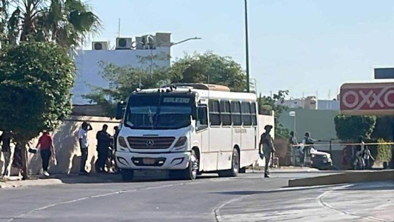El autobús en el que viajaba la mujer afectada