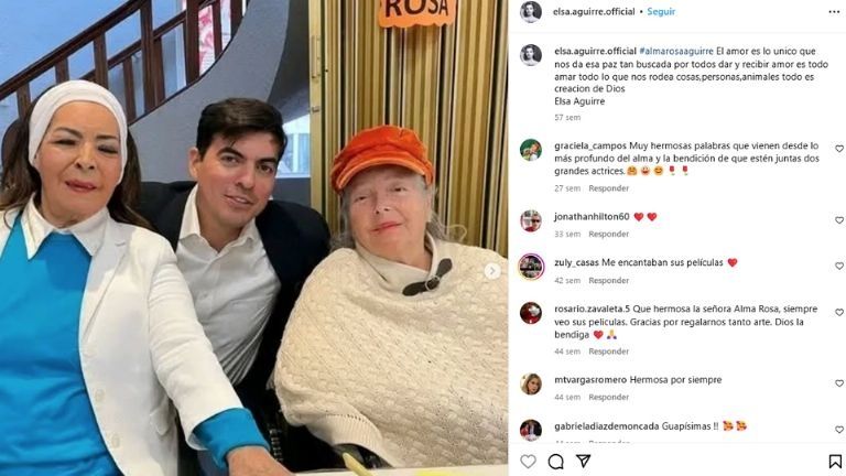 Hace unos meses falleció Alma Rosa Aguirre, hermana de Elsa Aguirre