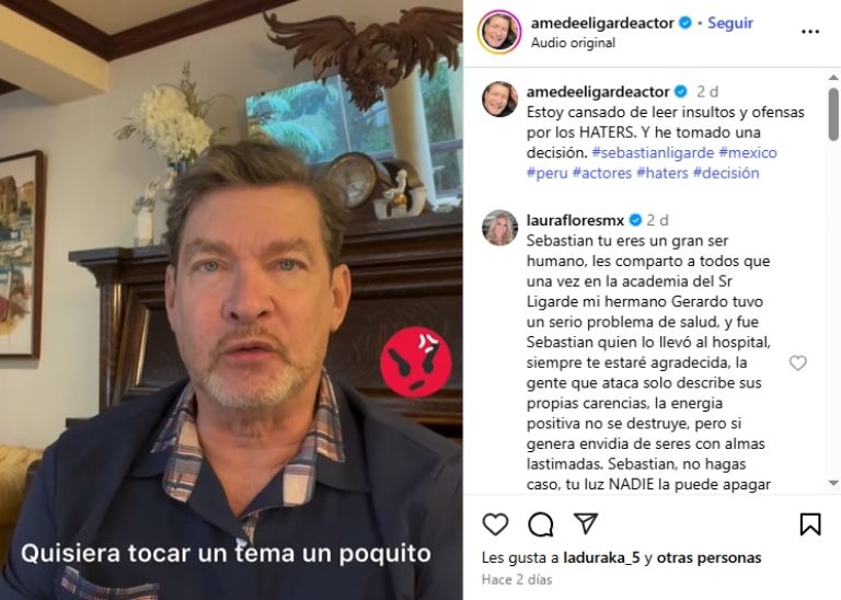 Sebastián Ligarde estalló contra sus haters