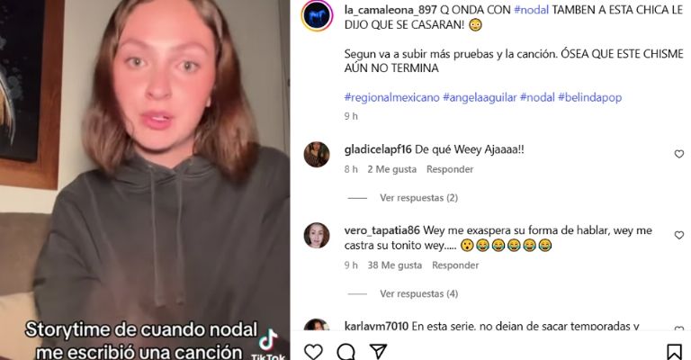 Mujer exhibe su fugaz romance con Christian Nodal y que le escribió una canción