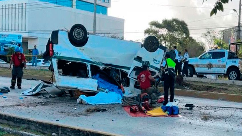 Quintana Roo: Accidente entre tres vehículos deja cuatro muertos y once heridos en Cancún
