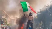 Foto ilustrativa de la nota titulada FBI va tras motociclista que lideró protestas con bandera de México en Los Ángeles
