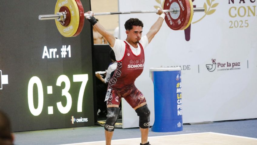 Derek Acosta, pesista sonorense que brilló en lo más alto en la Olimpiada Nacional