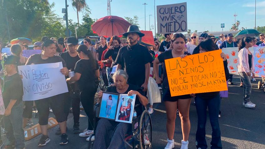 "Las niñas no se tocan": Marchan en Hermosillo y Ciudad Obregón por el feminicidio de las 3 hermanitas