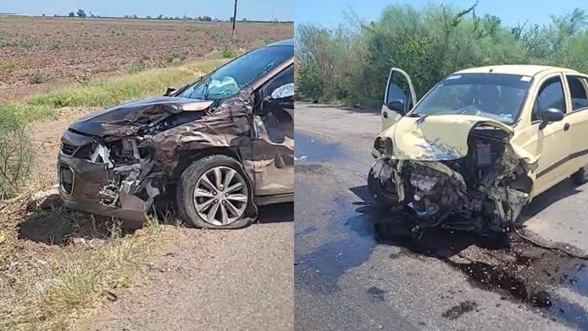 Reportan fuerte accidente en Valle del Yaqui; confirman 2 personas lesionadas